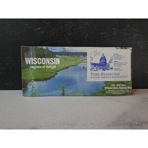 2001 - 2002 Official Highway Road Map of Wisconsin